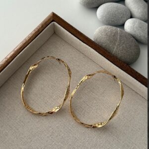 Ezme Büyük Halka Tasarım Küpe