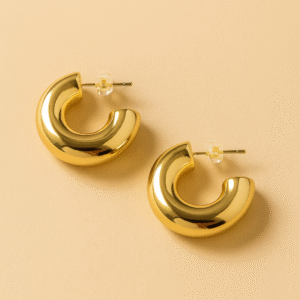 Gold İri Halka Küpe