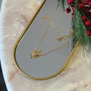 Mızrak kalp çelik kolye