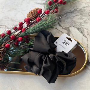 Saten siyah lastik toka